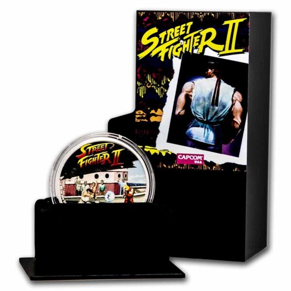 Packaging moneda de plata Street Fighter II