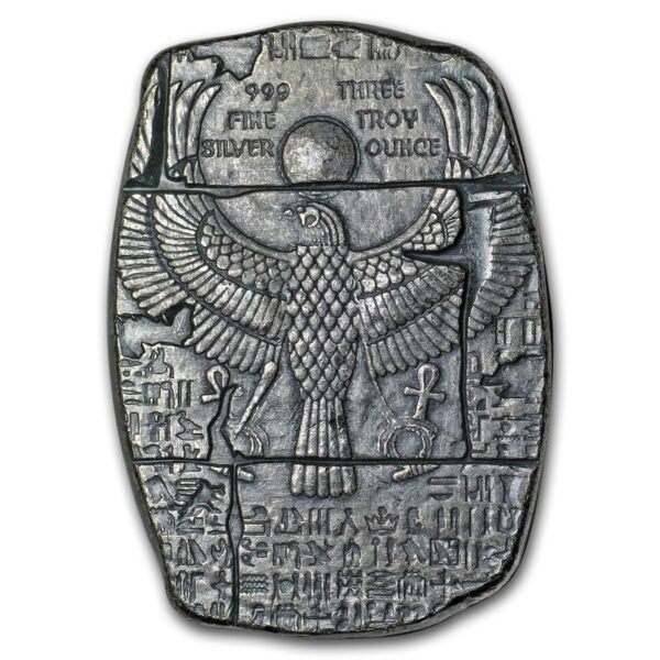 Horus 3 onzas de plata modo halcón