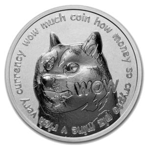 Moneda de plata de Dogecoin