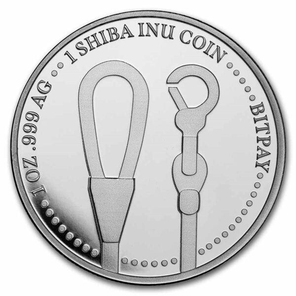 Moneda de plata SHIBA reverso.
