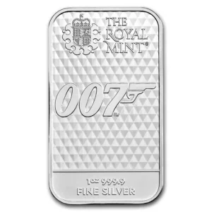 007 barra de plata de 1 onza.