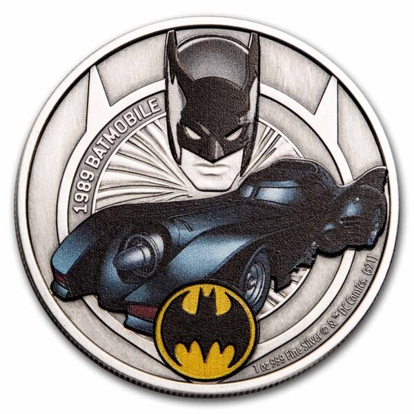 Batman & Batimóvil 1989 moneda de plata | Crypto Metales