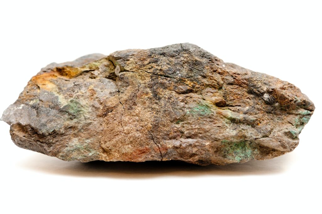a big ore sample of silver, copper and gold