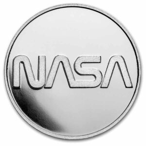 Moneda de plata NASA WORM LOGO.