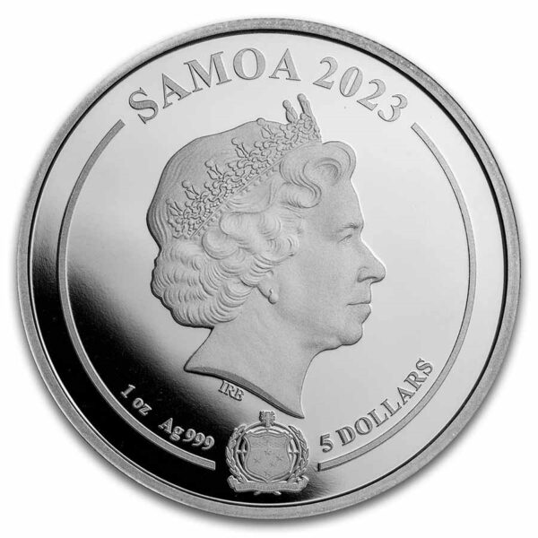 Flash moneda de plata licenciada por DC COMICS 2023, moneda de curso legal en Samoa, efigie de Elizabeth II.