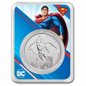 Superman moneda de plata licenciada por DC COMICS.