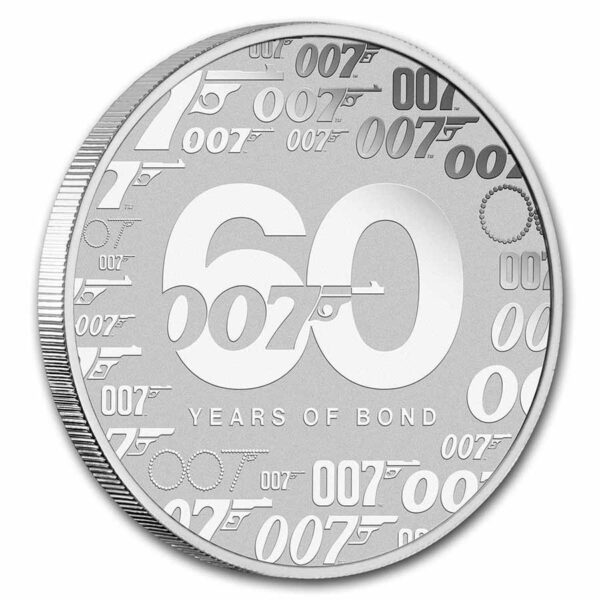 60 años 007 moneda de plata 2022 full silver