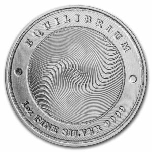 Equilibrium ying yang moneda de plata