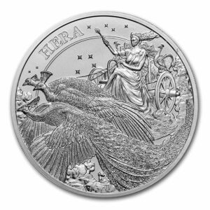 Hera and the Peacock moneda de plata