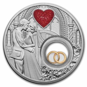 Matrimonio moneda de plata.