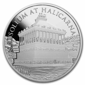 Mausoleo de Halicarnaso moneda de plata