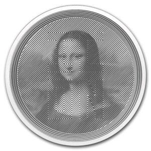 Mona Lisa moneda de plata.