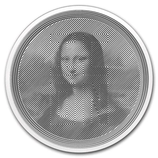 Mona Lisa moneda de plata.