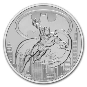 Moneda de plata Batman con logo y licencia DC COMICS