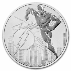 Moneda de plata Flash con logo y licencia DC COMICS