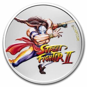 Vega Street Fighter moneda de plata licenciada por Capcom.