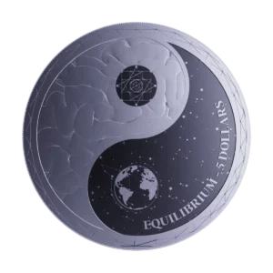 Ying Yang moneda de plata.