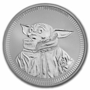 Grogu Baby Yoda moneda de plata
