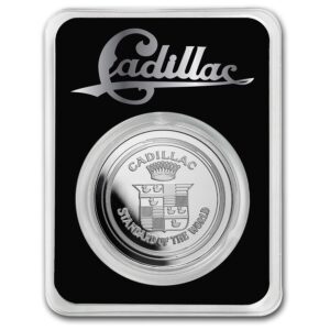 La Mothe Cadillac logo 1921 moneda de plata