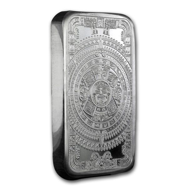 Calendario Azteca 5 onzas lingote de plata