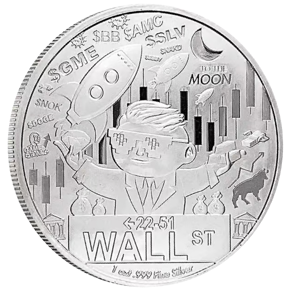 Moneda de plata wall street