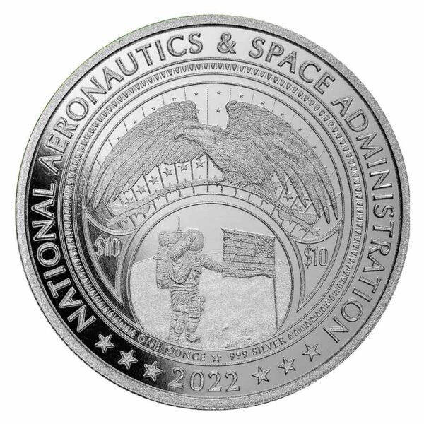 Moneda de plata a color NASA