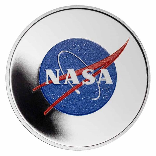 NASA moneda de plata a color