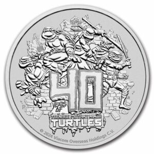 Tortuninjas moneda de plata