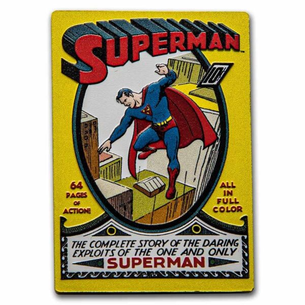 comic en plata de Superman