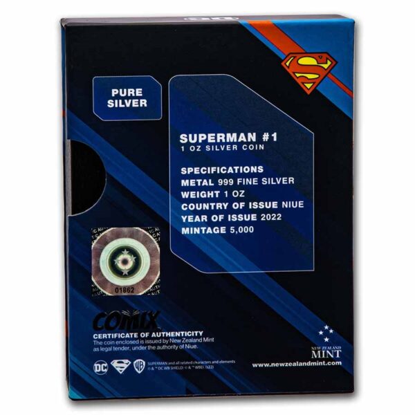 comic portada superman en plata