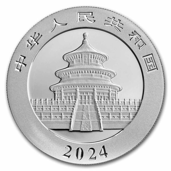 moneda de plata pandas 2024