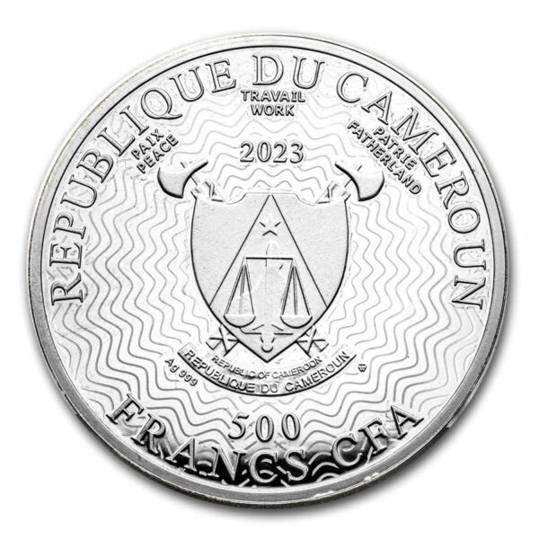 moneda de plata silver moon 2023 cameroon 999 unidades