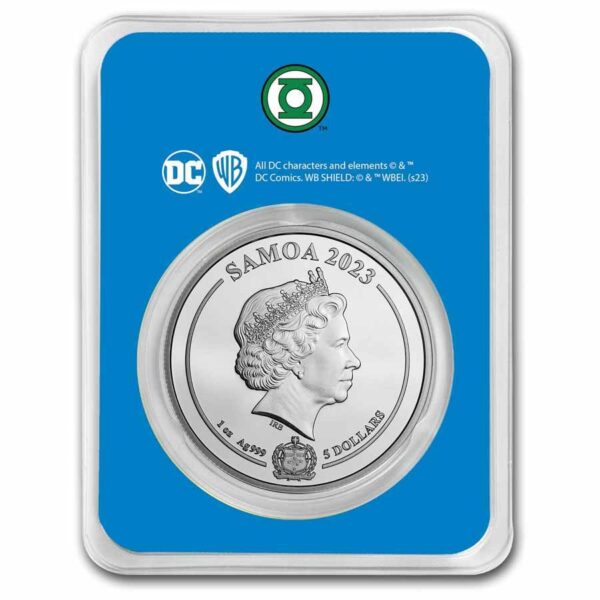 moneda de plata linterna verde 2023