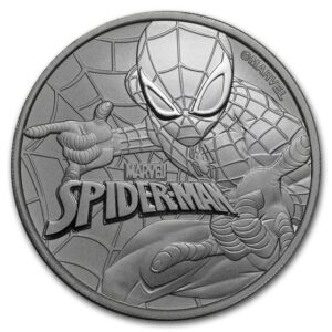 spiderman 2017 marvel series moneda de plata