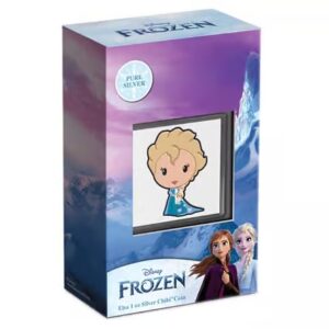 Elsa Frozen moneda de plata packaging