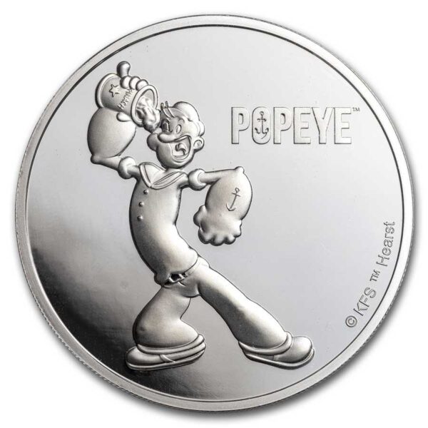 Popeye el marino moneda de plata