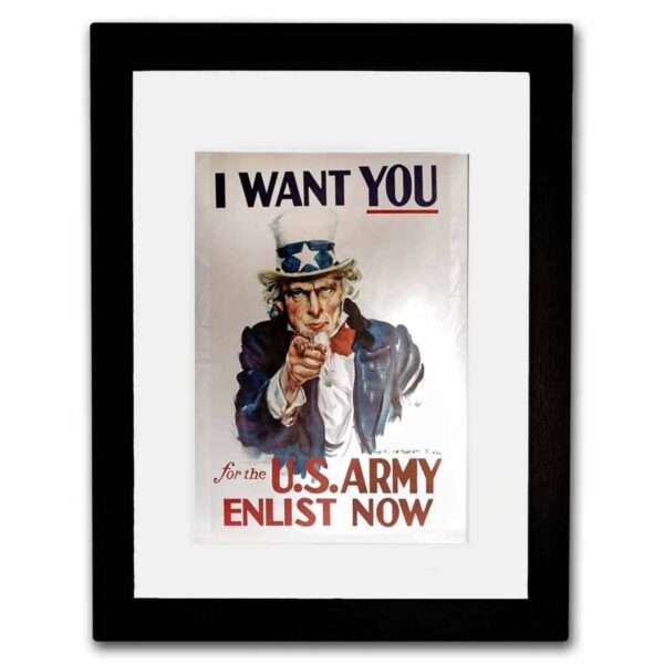 u-s-army-5x7-silver-poster-w-frame-uncle-sam-i-want-you-silver