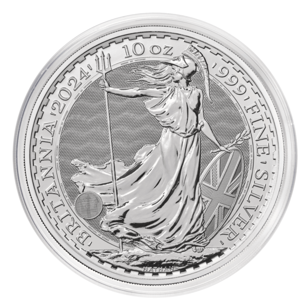 Britannia 10 onzas moneda de plata