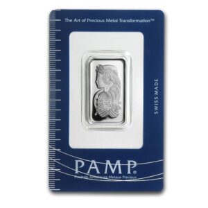 Barra de plata 10 gramos lady fortuna pamp