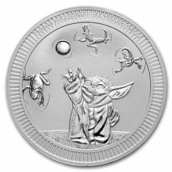 Grogu baby yoda moneda de plata 2024