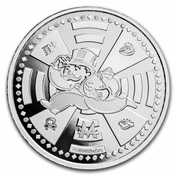 Mr Monopolio moneda de plata