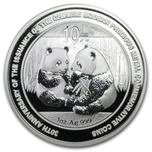 Panda 2009 moneda de plata 30 aniversario