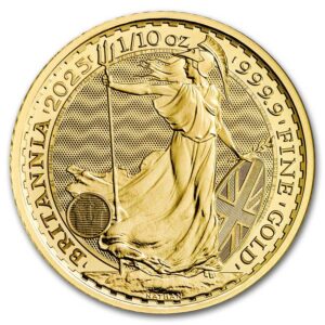 moneda de oro Britannia 2025 1-10 onza