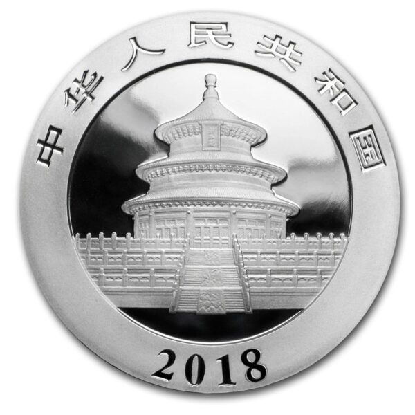 moneda de plata Panda 2018