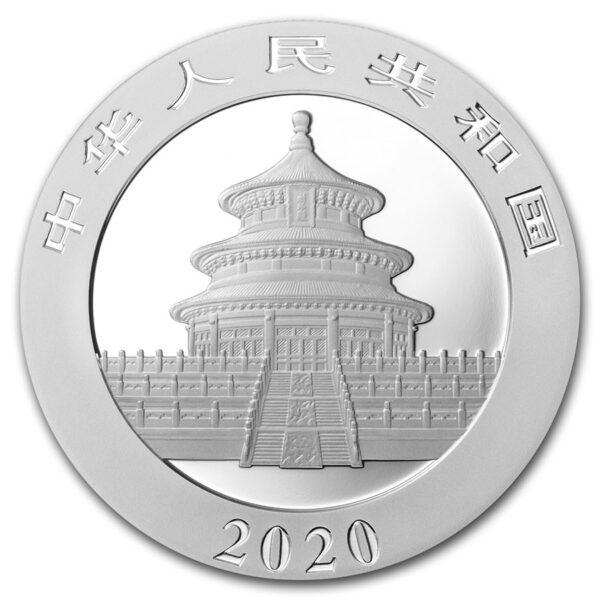 moneda de plata Panda 2020