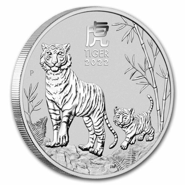 moneda de plata año del tigre 2022