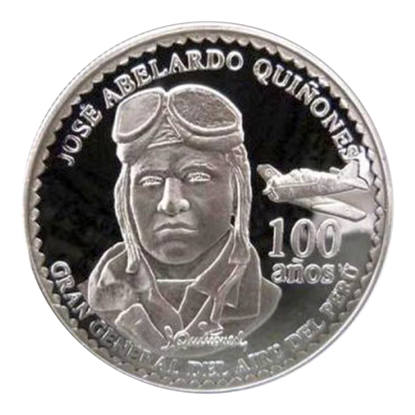 JOSE ABELARDO QUIÑONES GONZALES MONEDA DE PLATA