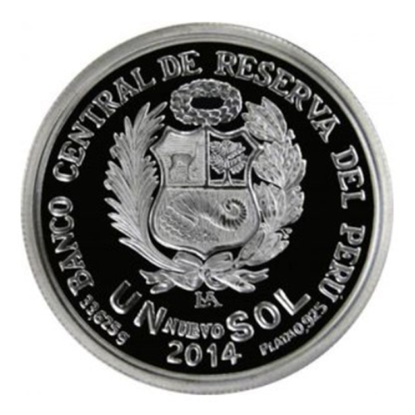 JOSE ABELARDO QUIÑONES GONZALES MONEDA DE PLATA BCRP 100 AÑOS DEL NACIMIENTO