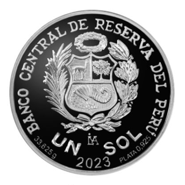 MONEDA DE PLATA CENTENARIO DE LA ESCUELA DE OFICIALES DE LA FUERZA AEREA DEL PERU