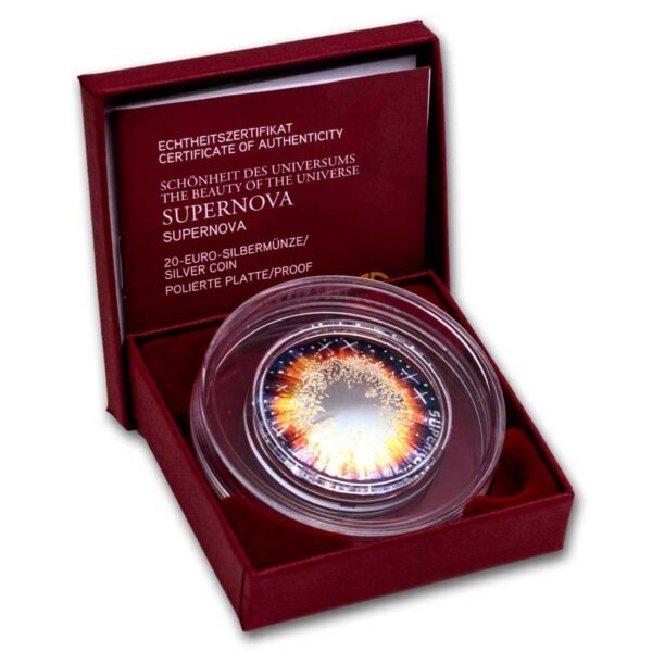 supernova moneda de plata con certificado